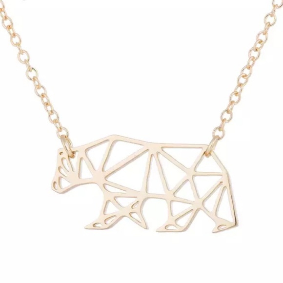 Geometric Bear Necklaces / Mama Bear Gold, Silver - Picture 2 of 8